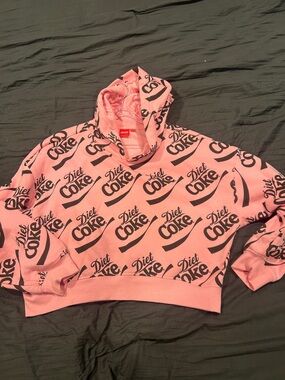 LG Pink Diet Coca-Cola Hooded Sweatshirt with Black Logo